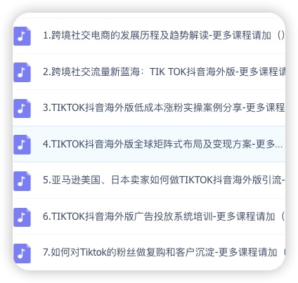 海外TikTok 亚马逊实战训练营